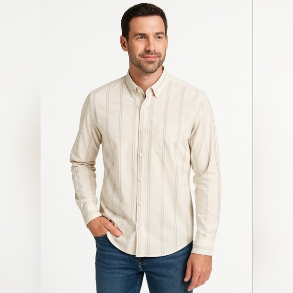 Tommy John Other - Tommy John The Go Anywhere Un-Tucked Shirt Men's Size XL Long Sleeves Stripes